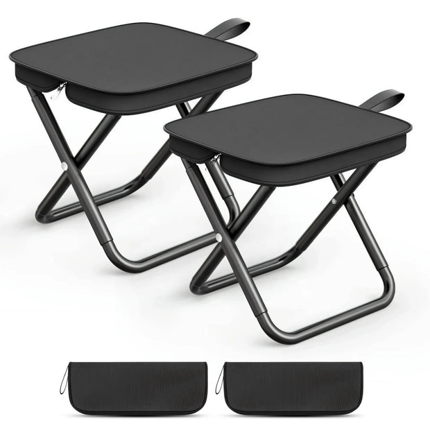 2-Pack Portable Folding Camping Stools