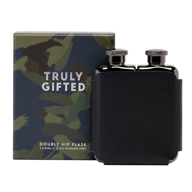 Elegant Botanical-Engraved Stainless Steel Hip Flask (350ml) - Luxury Gift Set