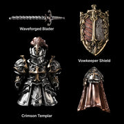 The Crimson Templar - Handcrafted Metal Knight Figure with Magnetic Customizable Parts