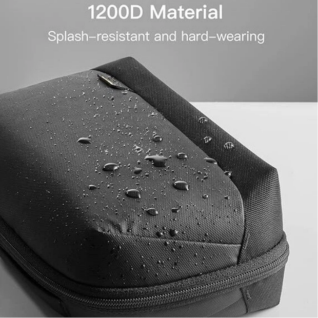 Travel Tech Organizer - Water-Resistant Gadget Case with Dividers