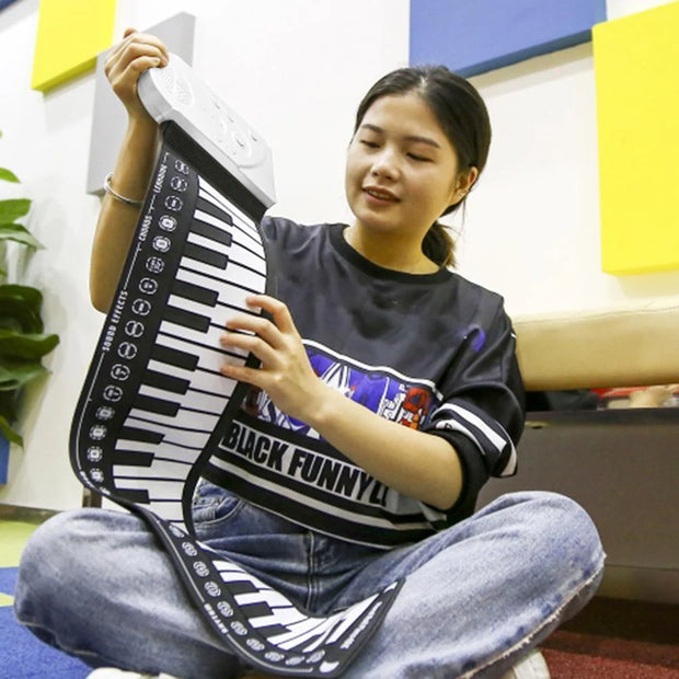 Collapsible Silicone Keyboard - Full 61 Keys Portable Piano