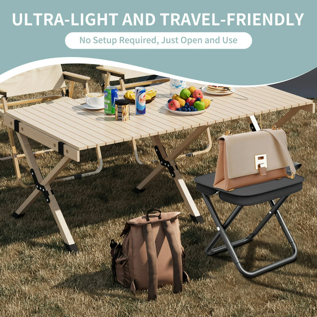 2-Pack Portable Folding Camping Stools