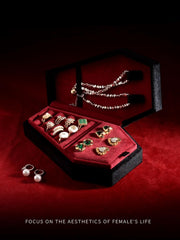 Gothic Coffin Jewelry Box - Velvet-Lined Mini Storage Case for Rings, Earrings & Necklaces