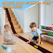 Flexible 15ft Race Track for Toy Cars – Bendable, Suction Cup Mount