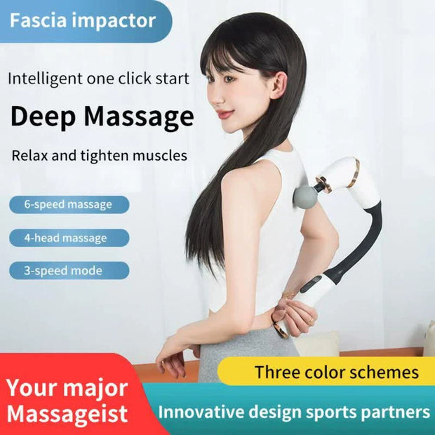 Deep Tissue Percussion Massage Gun - Portable Muscle Recovery Tool with 6 Speeds