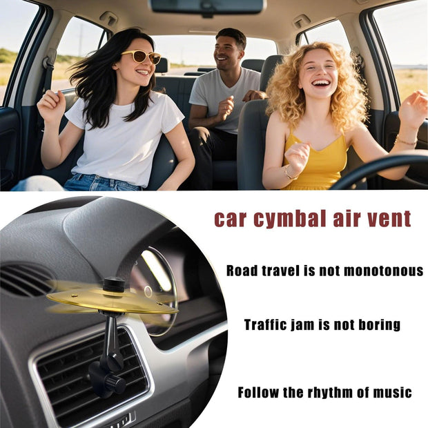 Mini Car Vent Cymbal - Musical Dashboard Accessory