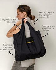 Keychain Tote Bag - Compact Expandable Shopping Bag That Fits On Your Keys
