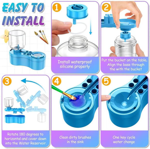 5-in-1 Artist Brush Cleaning Station