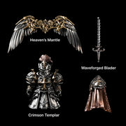 The Crimson Templar - Handcrafted Metal Knight Figure with Magnetic Customizable Parts