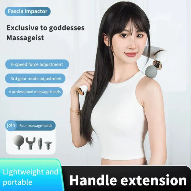 Deep Tissue Percussion Massage Gun - Portable Muscle Recovery Tool with 6 Speeds