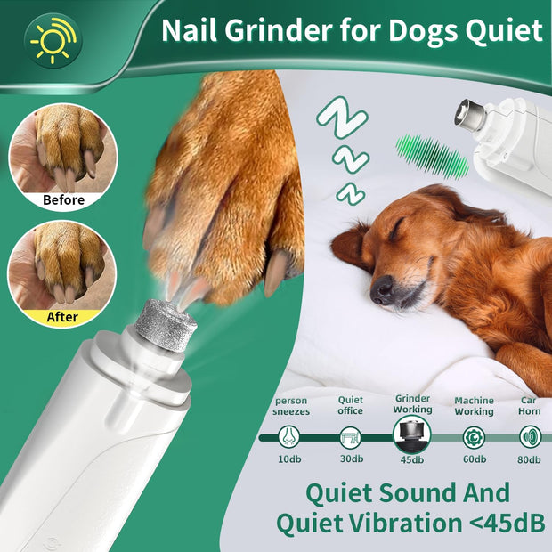 2-in-1 Pet Nail Trimmer & Grinder with LED Light
