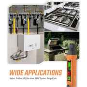 Home Gas Leak Detector - Portable Combustible Gas Sniffer with Audio/Visual Alarm for Methane