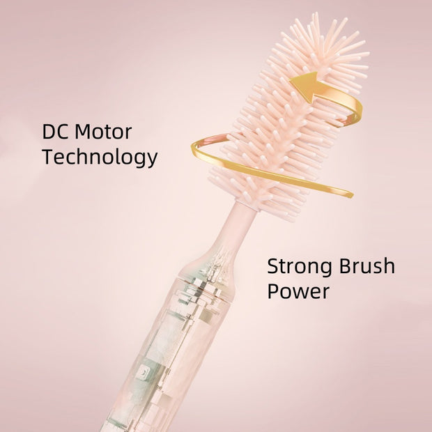 Electric Baby Bottle Cleaning Brush – Fast & Gentle Scrubbing for Bottles & Nipples