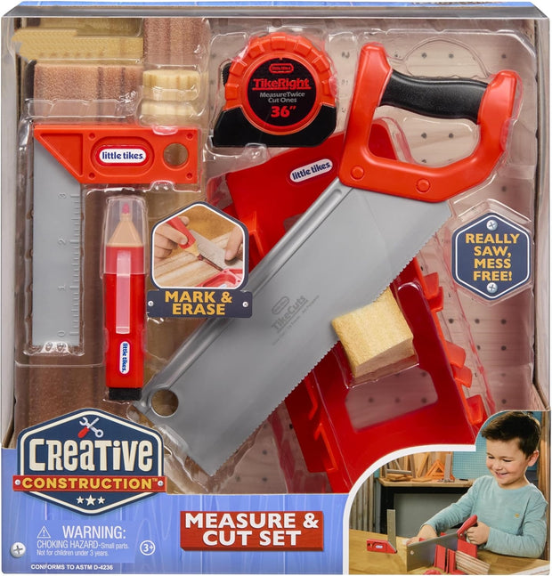 Kids Construction Play Set - Realistic Role-Play Tools with Foam Wood