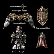 The Crimson Templar - Handcrafted Metal Knight Figure with Magnetic Customizable Parts