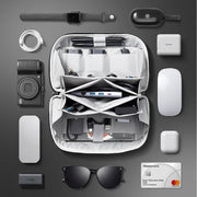 Travel Tech Organizer - Water-Resistant Gadget Case with Dividers