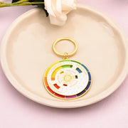 Creative Color Wheel Keychain – Interactive Enamel Spinner Keychain