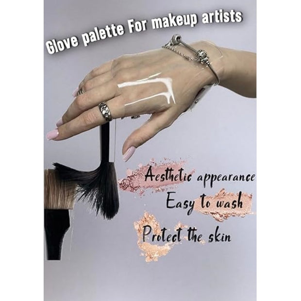 Professional Makeup Artist Glove Palette - Leather & Hypoallergenic Vinyl Mixing Surface