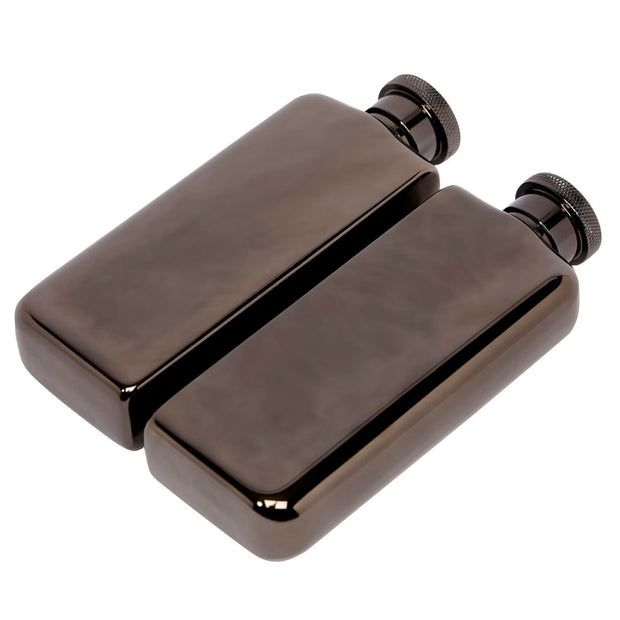 Elegant Botanical-Engraved Stainless Steel Hip Flask (350ml) - Luxury Gift Set