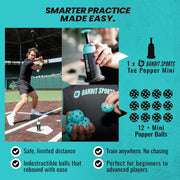 Revolutionize Your Baseball Swing: Solo Hitting Trainer with Popping Ball Action – Perfect for All Ages!(1 Popper Ball Included)