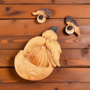 Old Man Tree Face Decor Outdoor, Tree Hugger Sculpture Bird Feeder