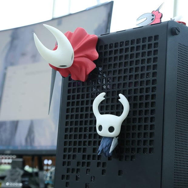 Hollow Knight Character Fridge Magnets - 3D Printed Knight & Hornet Set