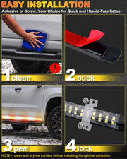 70" Dual-Row LED Strobe Strips - 864 LED Emergency Vehicle Lights