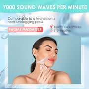 Rose Gold Facial Massager - 3-in-1 Red Light Therapy & Sculpting Wand