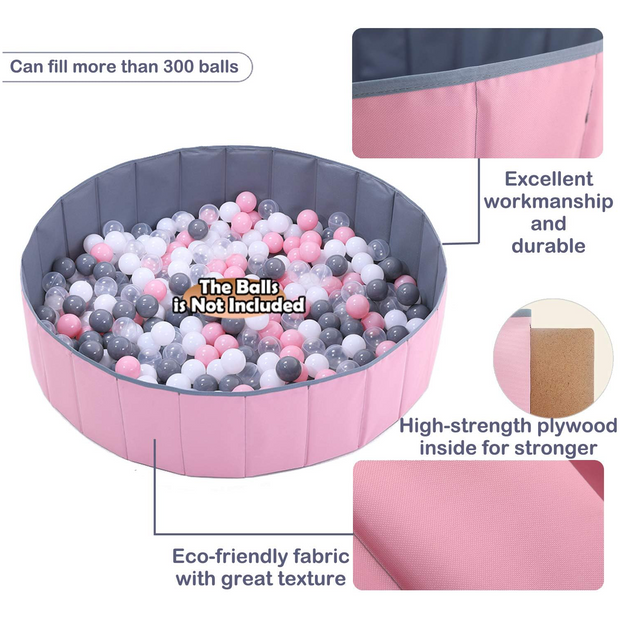 Kids Ball Pit Playpen – Foldable & Portable, No Inflation Needed