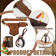 Medieval Renaissance Accessory Set – Lace Pouch, Potion Bottles & Arm Cuff for Cosplay and Halloween