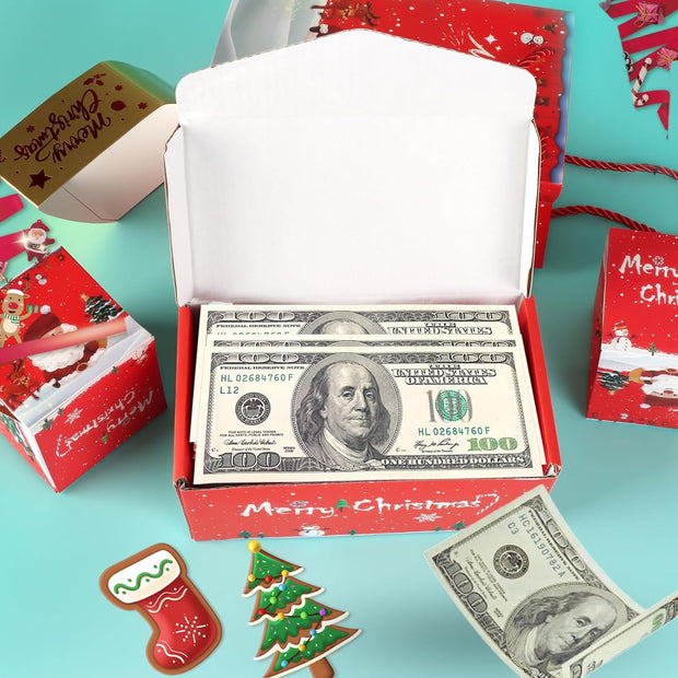 12pcs Surprise Gift Box Explosion, Merry Christmas Folding Bouncing Envelope