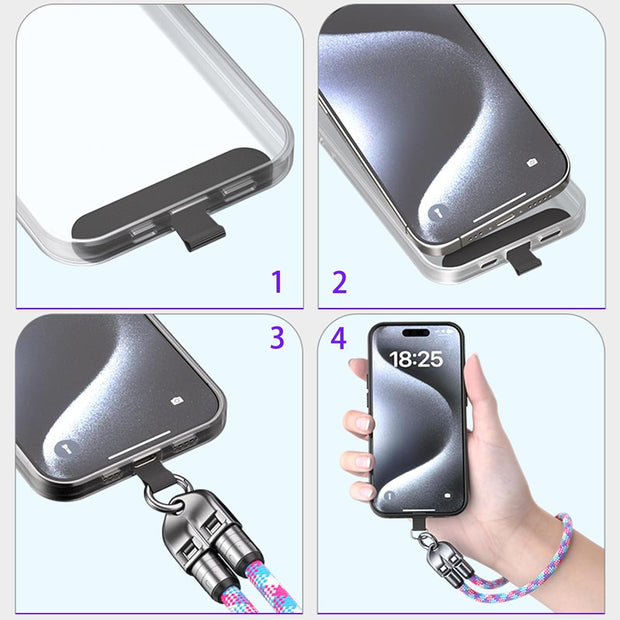 240W Bracelet Charging Cable – 2-in-1 Fast Charger & Type-C Lanyard Strap