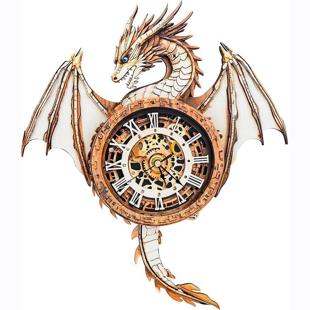3D Wooden Puzzle Mechanical Owl Clock – Creative DIY Model Kit, Clock Puzzle