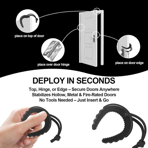 First Responder Door Stop – Reliable Emergency Door Wedge with Nylon Cord