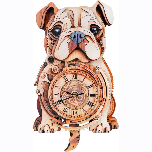 3D Wooden Puzzle Mechanical Owl Clock – Creative DIY Model Kit, Clock Puzzle