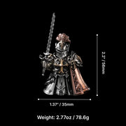 The Crimson Templar - Handcrafted Metal Knight Figure with Magnetic Customizable Parts