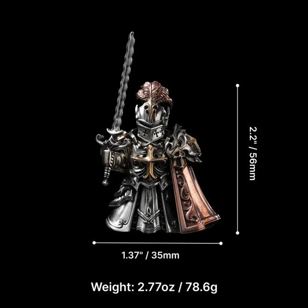 The Crimson Templar - Handcrafted Metal Knight Figure with Magnetic Customizable Parts