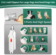 2-in-1 Pet Nail Trimmer & Grinder with LED Light