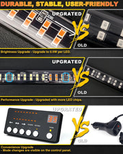 70" Dual-Row LED Strobe Strips - 864 LED Emergency Vehicle Lights