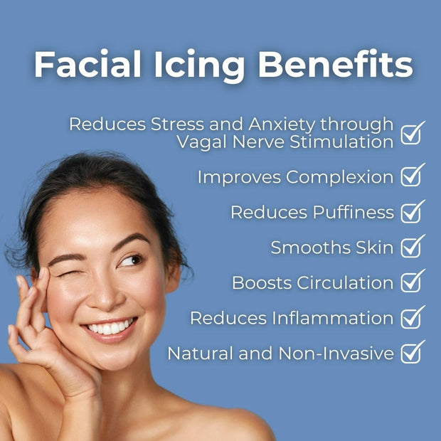 Collapsible Ice Facial Bowl - Built-in Ice Tray for Home Cryotherapy, Skin Tightening & Acne Relief