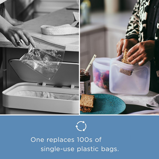 Reusable Silicone Food Storage Bags – Leak-Proof, Eco-Friendly, 2 Pack