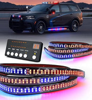 70" Dual-Row LED Strobe Strips - 864 LED Emergency Vehicle Lights