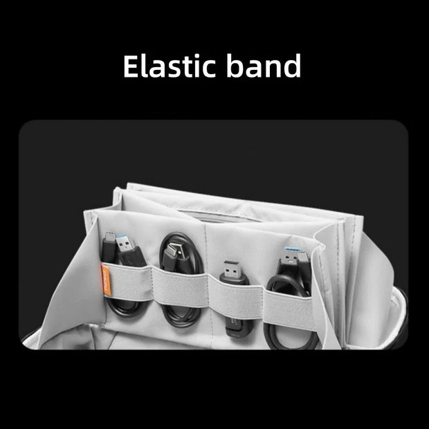 Travel Tech Organizer - Water-Resistant Gadget Case with Dividers