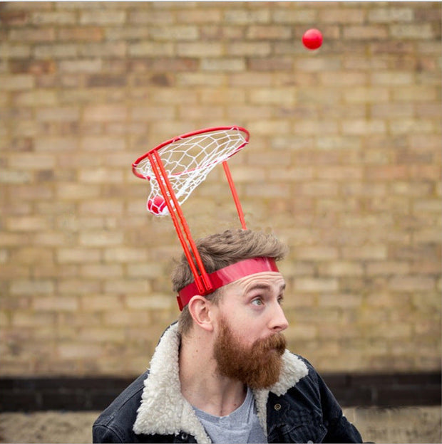 Basketball Headband Hoop Game – Adjustable Headband with 20 Balls