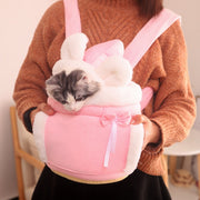 Winter Plush Pet Carrier Backpack – Warm Travel Chest Bag for Small Dogs & Cats