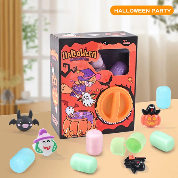 Halloween Crystal Gachapon Machine—Ghost Dogs, Bats, and Spooky Little Figurines