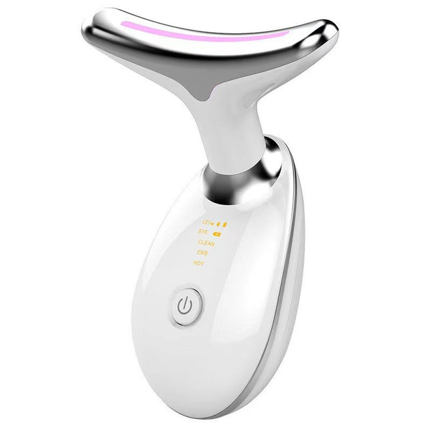 Rose Gold Facial Massager - 3-in-1 Red Light Therapy & Sculpting Wand