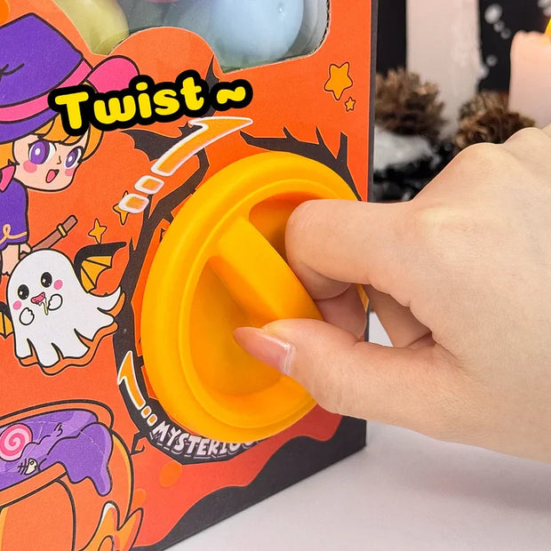 Halloween Crystal Gachapon Machine—Ghost Dogs, Bats, and Spooky Little Figurines