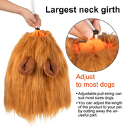 Lion Mane Dog Costume – Realistic Wig for Medium & Large Dogs
