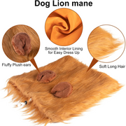 Lion Mane Dog Costume – Realistic Wig for Medium & Large Dogs